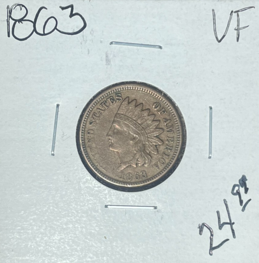 1863 INDIAN HEAD CENT ~VF  ~NICE COIN~