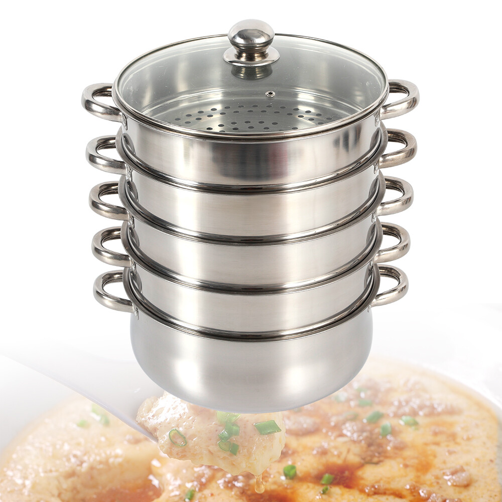 5-Layer 28cm Pot Steamer Multi-Layer Cookware Pot Cookware Stainless Steel Pot