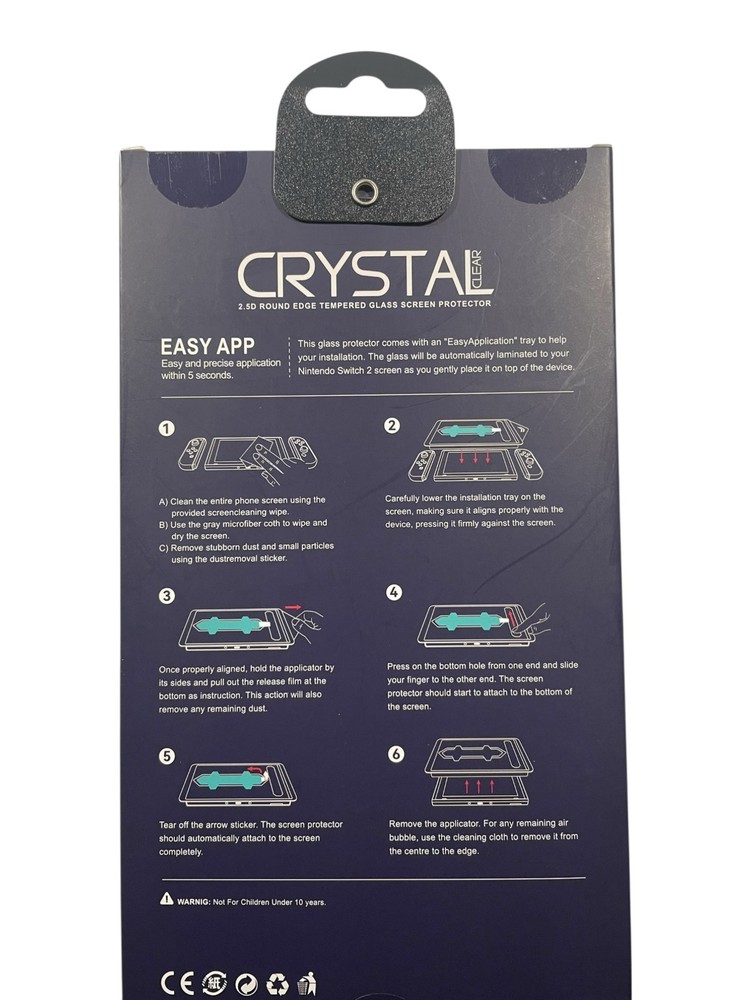 Crystal Clear Screen Protector for Nintendo Switch 2 - Tempered Glass