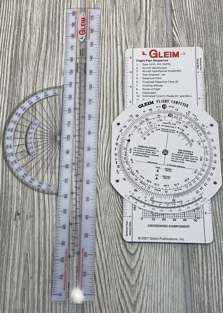Gleim Aviation Flight Computer and Gleim Navigational Plotter 2007