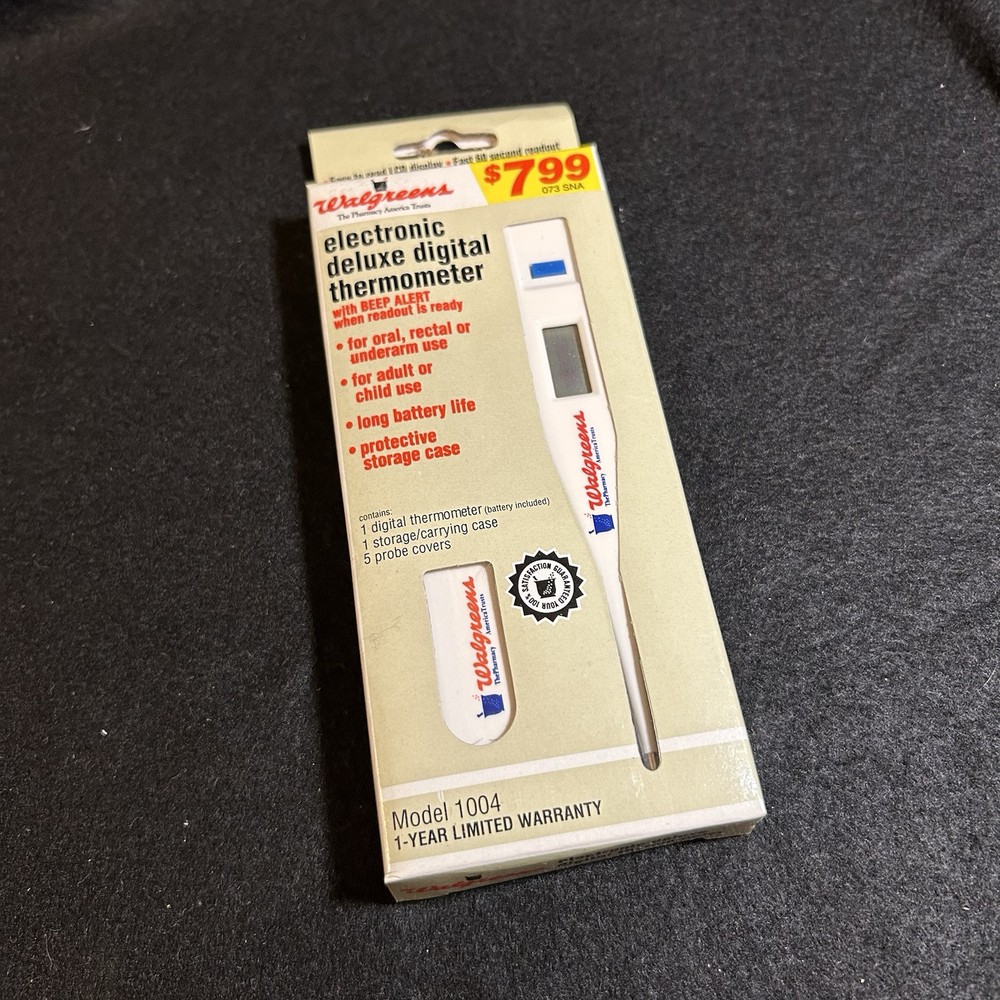 Walgreens Electronic Deluxe Digital Thermometer Model 1004
