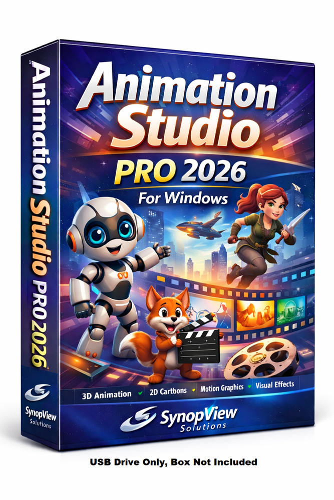 Animation Studio PRO 2026 - 3D/2D Motion Graphic Design Software For Windows USB