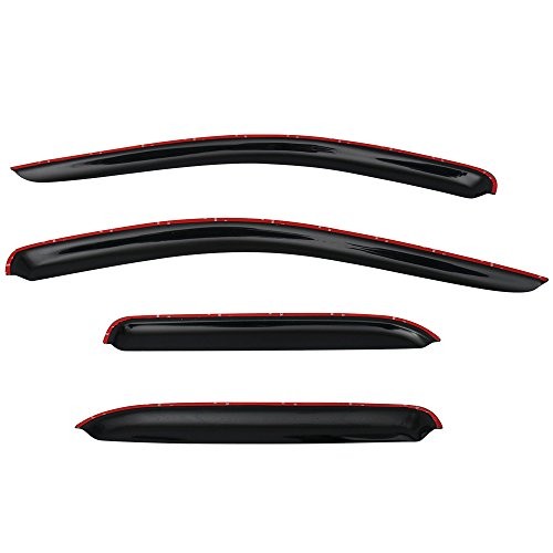 Tape On External Window Visor, Compatible with 2002-2009 Dodge Ram Quad Cab,