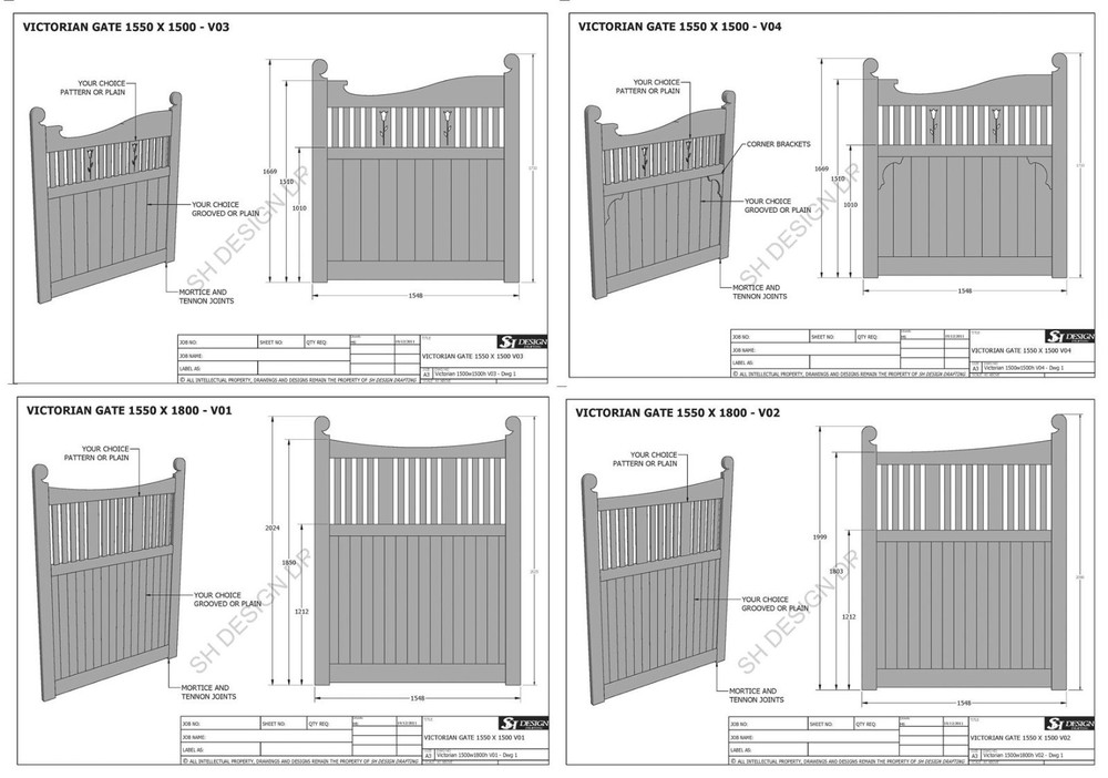 SINGLE & DOUBLE TIMBER GATE "BUILDING PLANS" - MANY SIZES - Make ur Own & Save $