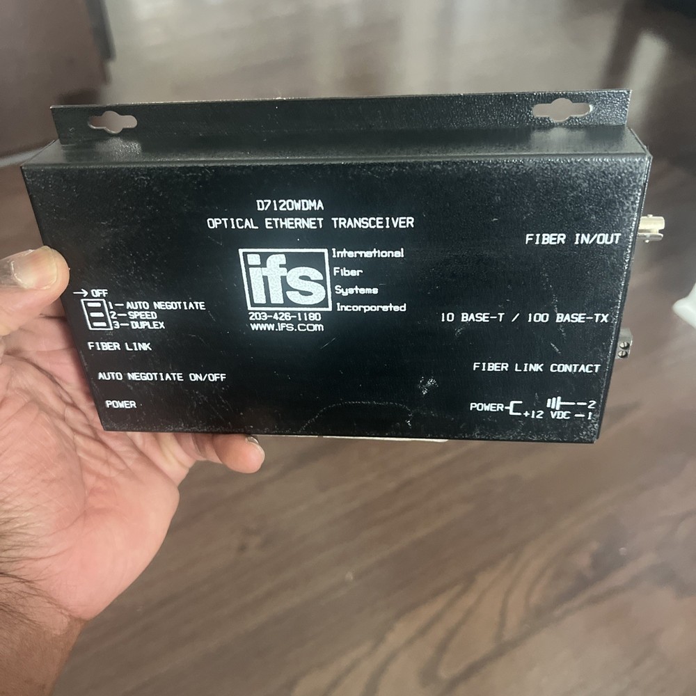 GE Security IFS Optical Ethernet Transceiver D7120 USED