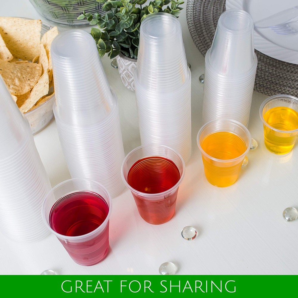 5 Oz Disposable Plastic Medium Weight Clear Drinking Cups 100 Count