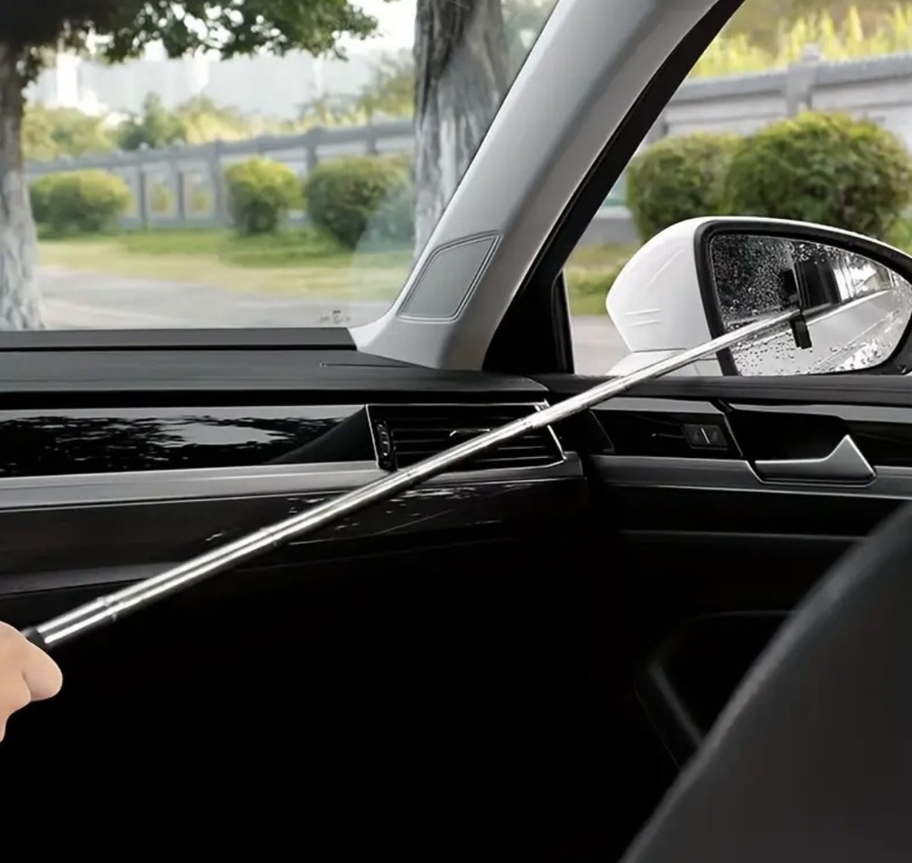 Extendable Side View Mirror Wiper squeegee Rain Water Squeegee.