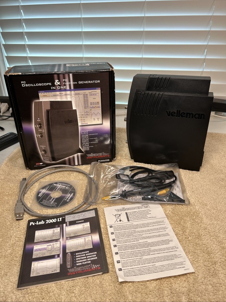 Velleman PCSGU250 USB-Based PC Oscilloscope & Function Generator