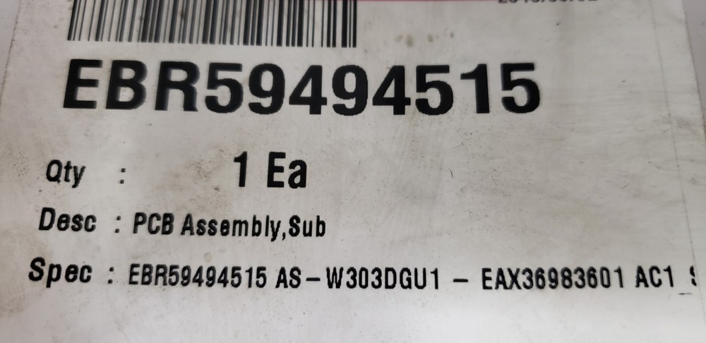 LG EBR59494515 SUB PCB ASSEMBLY, NIB