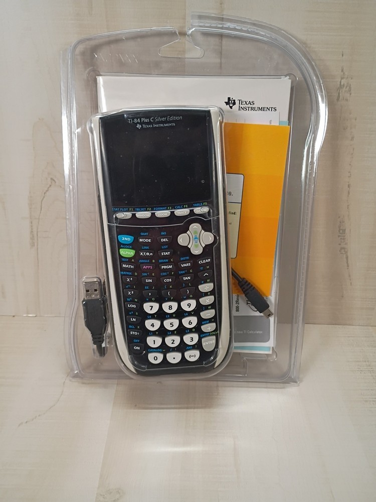 Texas Instruments TI-84 Plus Silver Edition Graphing Calculator TESTED Complete
