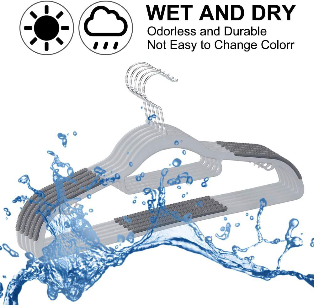 Durable Plastic Hangers Non Slip for Clothes Coat Heavy Duty 360° Swivel Hook