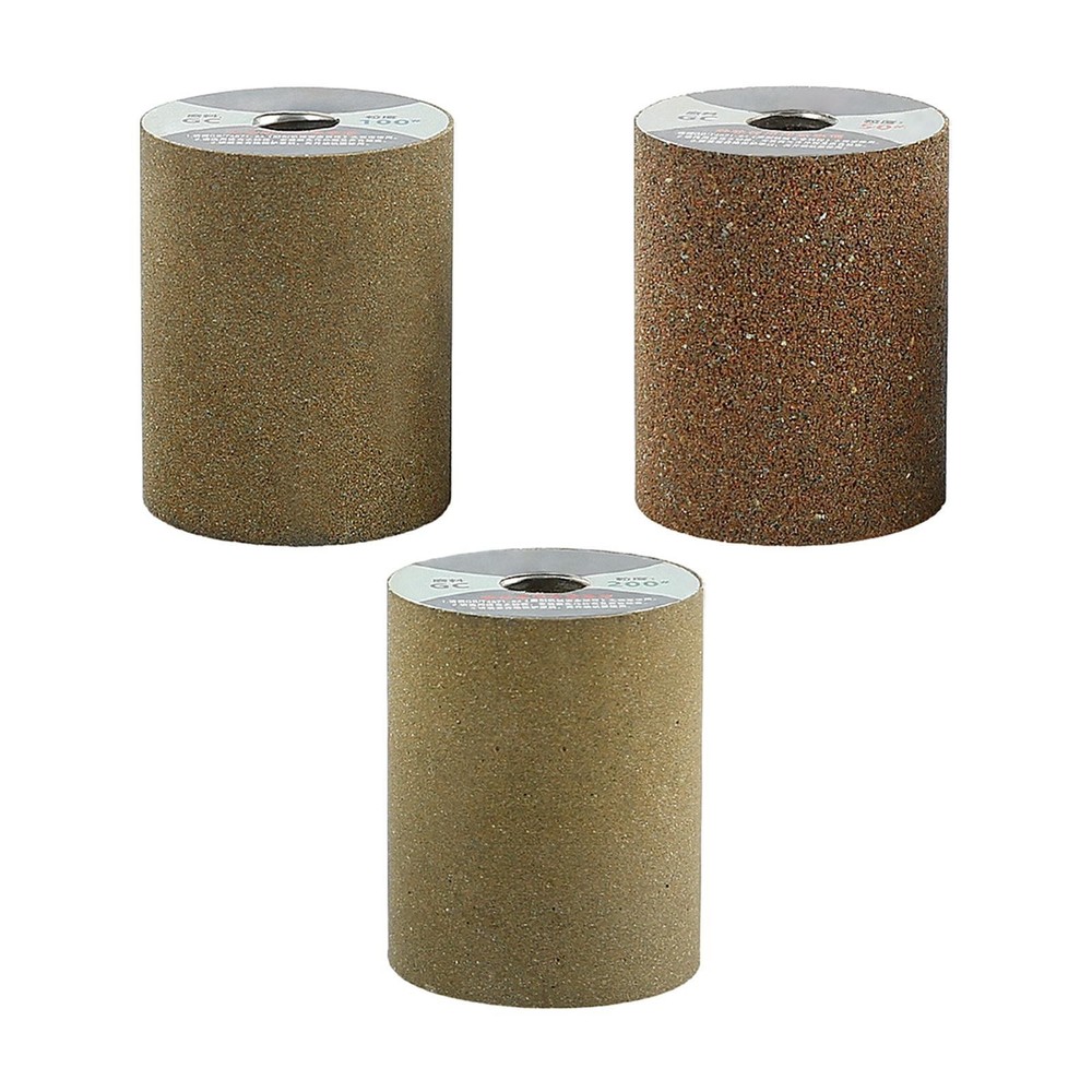3Pcs Cylindrical Grinding Wheel M10 Thread for Angle Grinder 50# 100# 200#