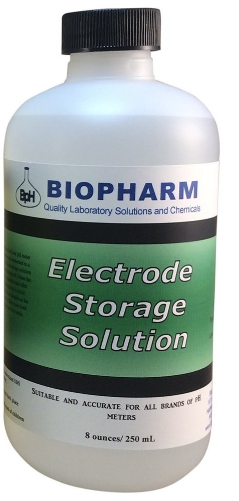 pH, ORP Electrode Storage Solution, 250 mL, 8.4 fl oz, 1M KCl, Extends Life