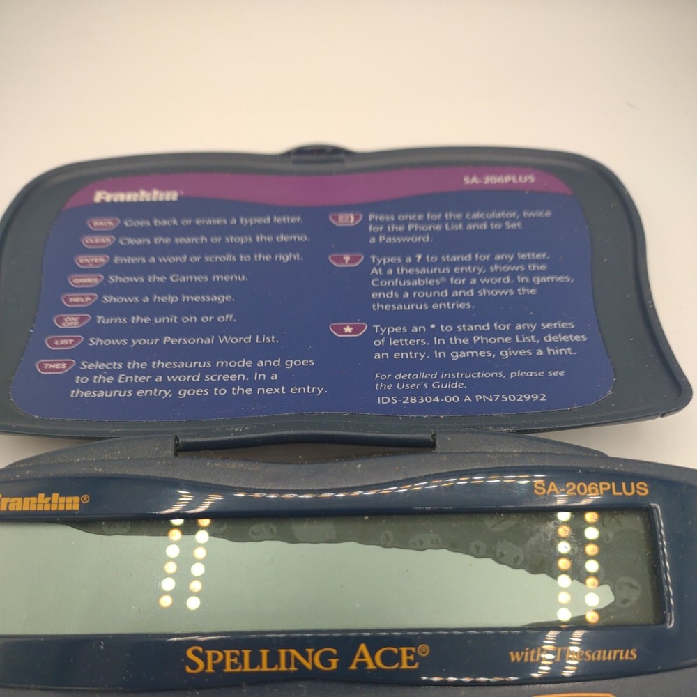Franklin Spelling Ace SA-206Plus Electronic Dictionary Spelling replacement part