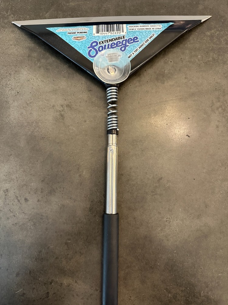 Extendable Squeegee - Showers Windshields Windows Mirrors Extends to 27"