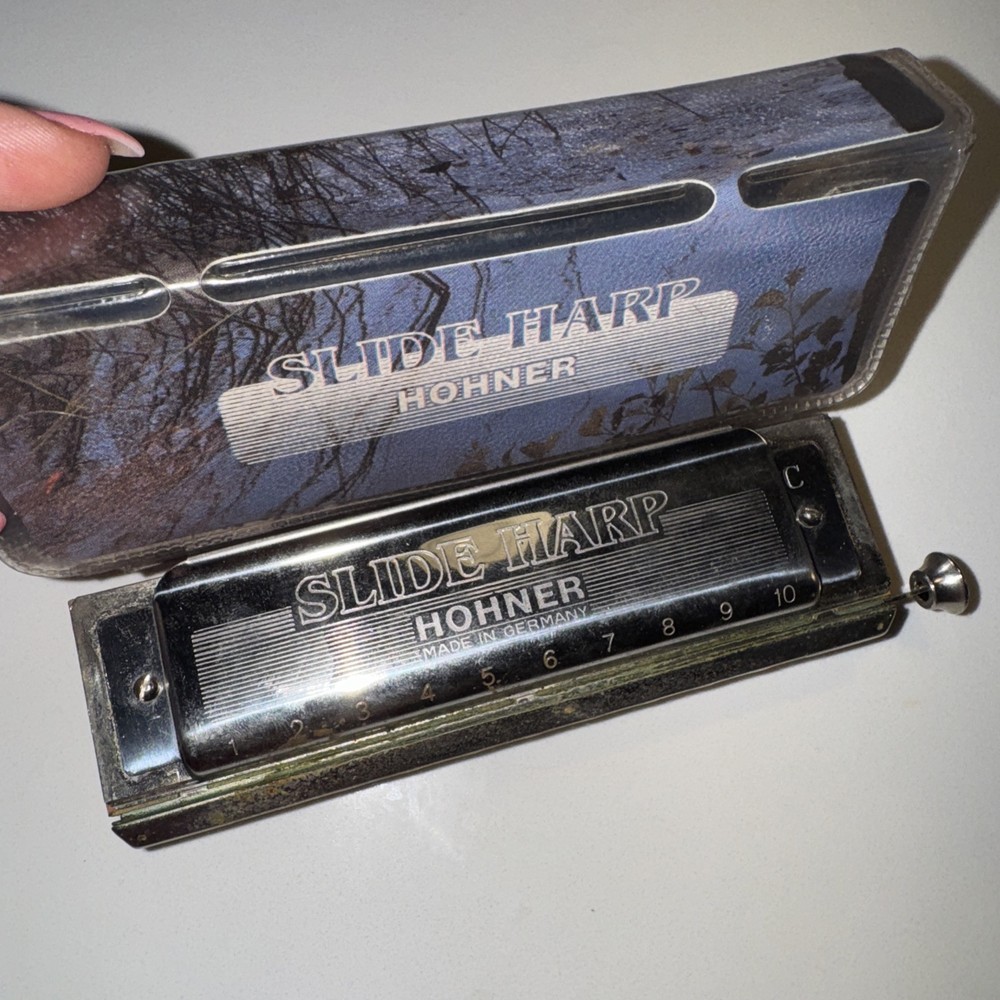 HOHNER "SLIDE HARP" HARMONICA MODEL 731201 ORIGINAL STORAGE CASE