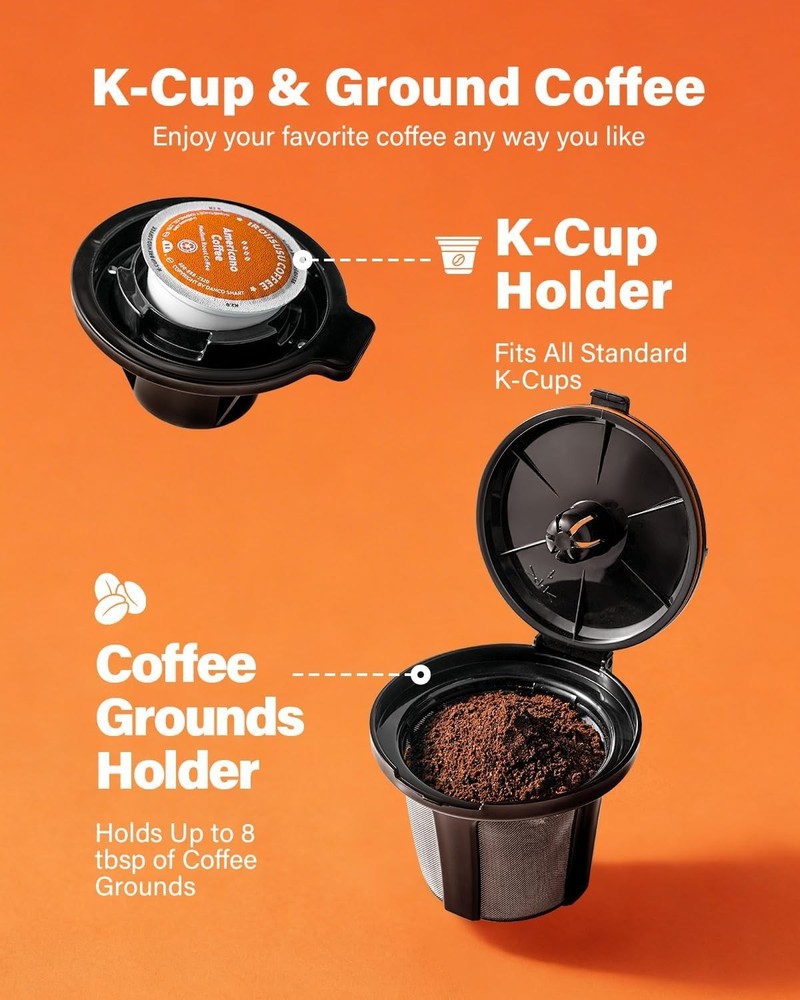 SHARDOR Programmable 5 Cup Drip Coffee Maker, Single Serve Hot & Iced Coffee Mac