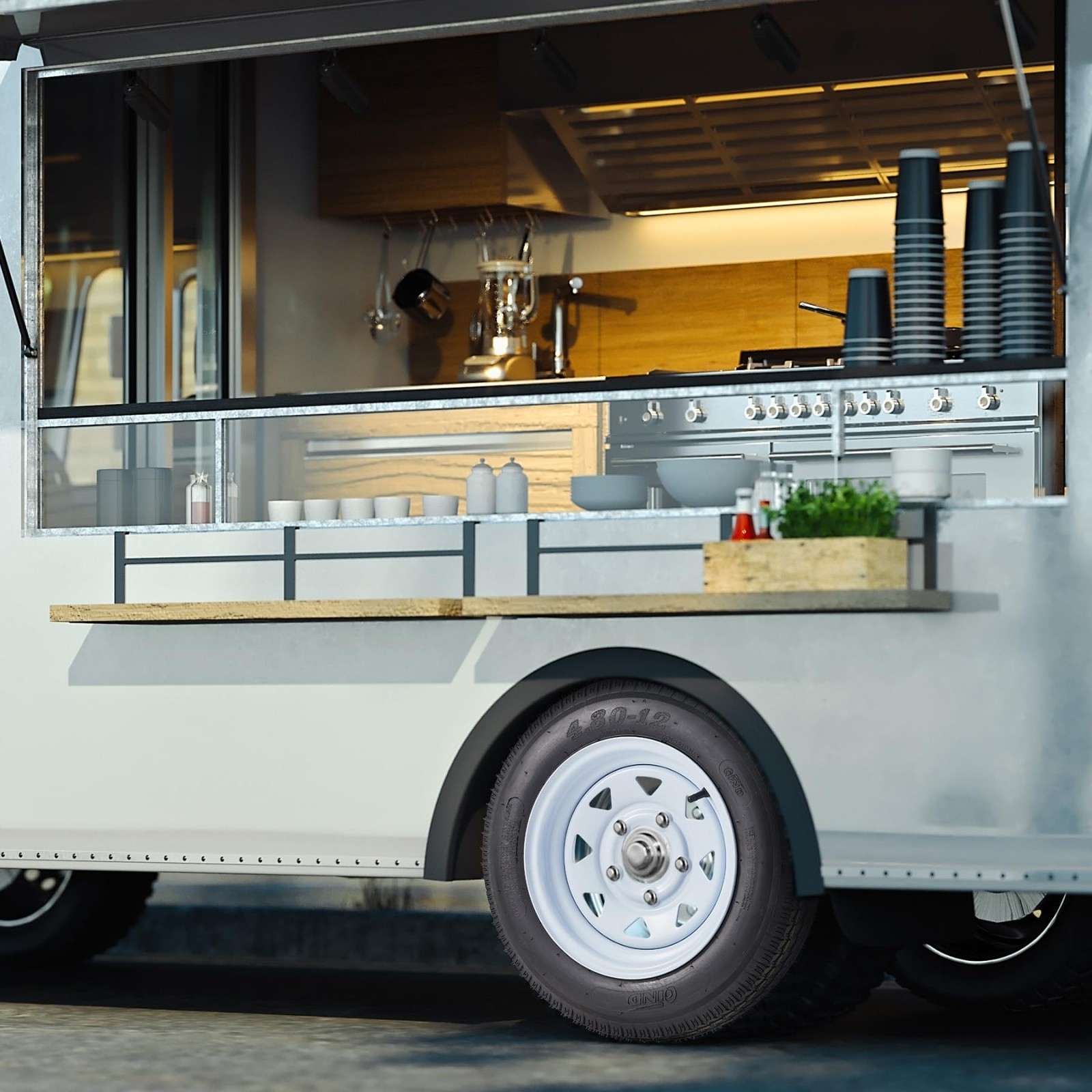 2-Pack 4.80x12 Trailer Tires & Wheels 5-Lug on 4.5" Bolt Pattern 12" Rim 4.80-12