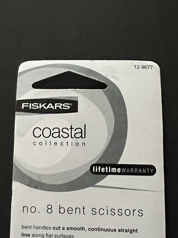 Fiskars Coastal Collection Scissors No. 8 Bent Scissors