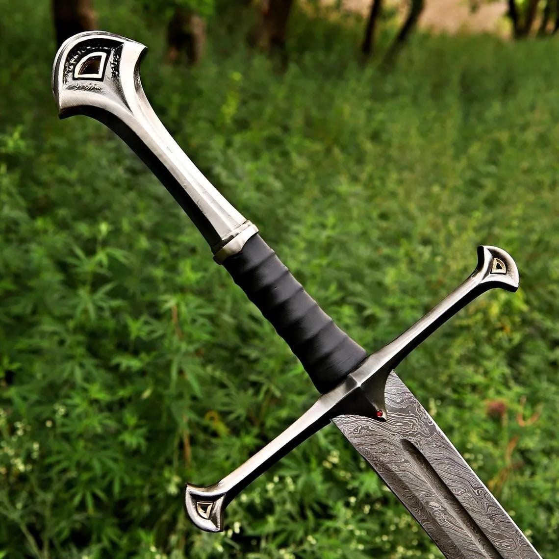 Handmade Damascus Steel Full Tang Viking Sword/Medieval Sword Battle Ready Sharp