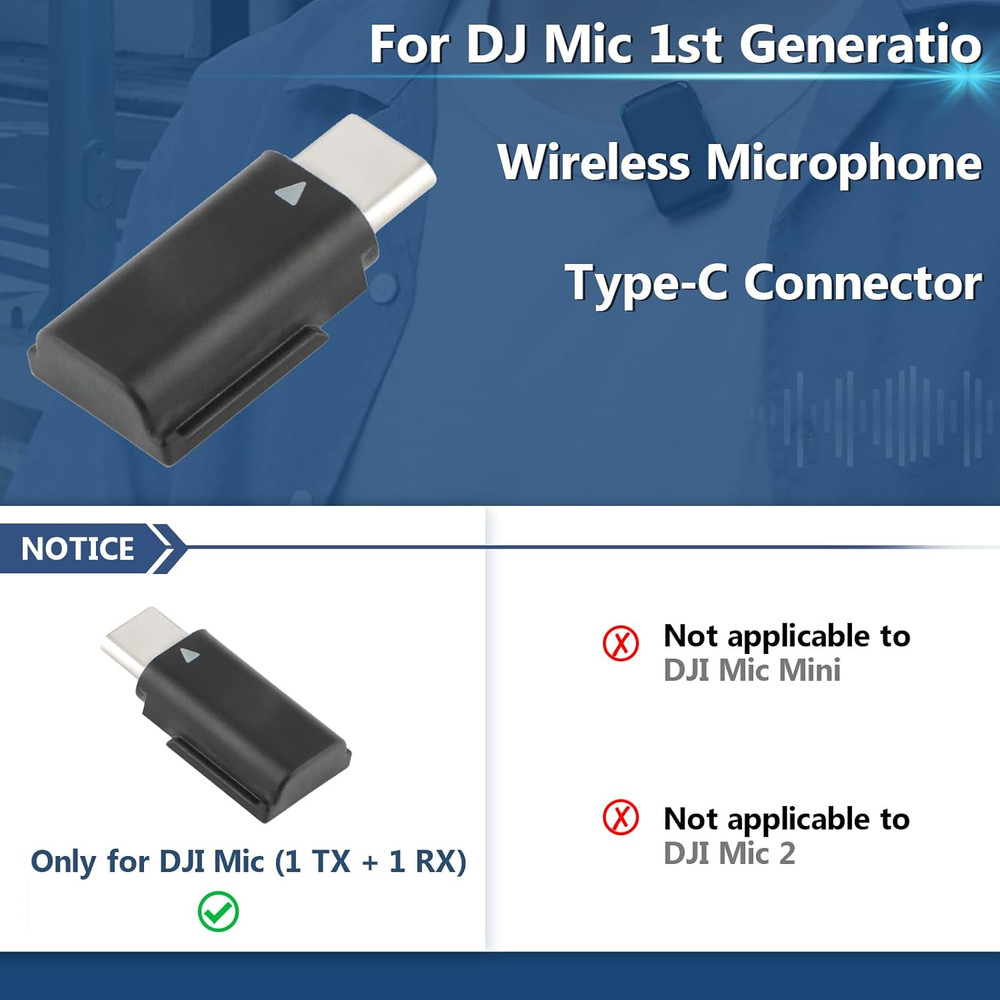 DJI MIC Adapter Type-C Phone Wireless Microphone Receiver Mic PC Tablet USB