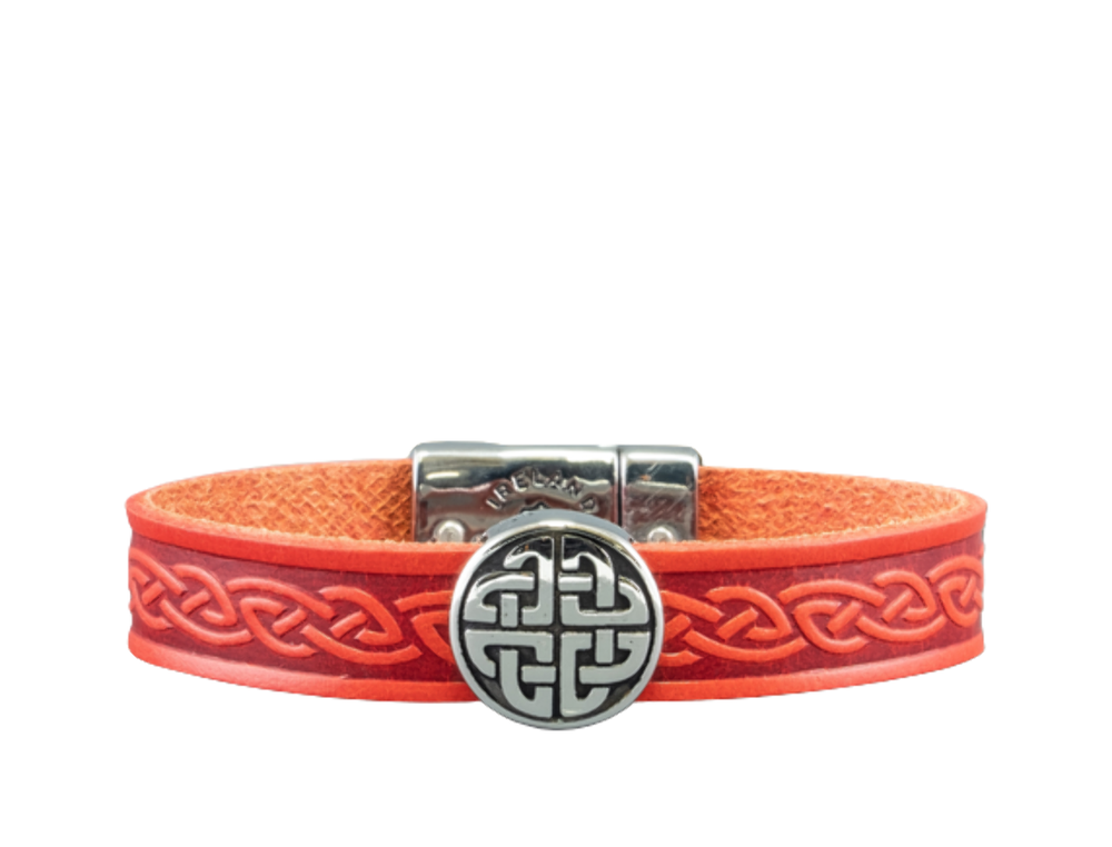 Lee River Celtic Knot Leather Cuff Bracelet