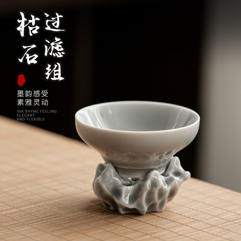3.1inch China Ceramic Filter Tea Funnel Tea Filter Tea Strainer Tea Compartment