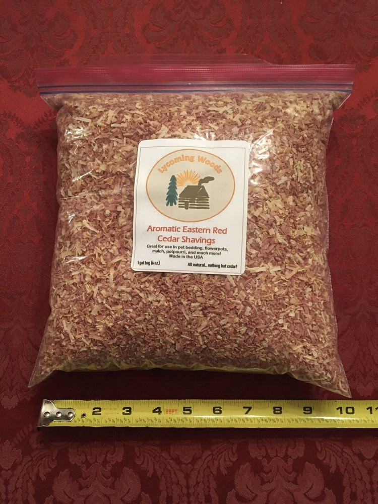 Aromatic Eastern Red Cedar Shavings, One Gallon Bag