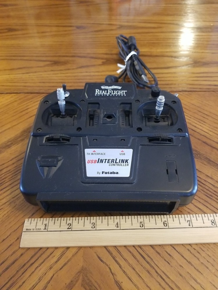 Great Planes Real Flight R/C Simulator Futaba Interlink Plus USB Controller