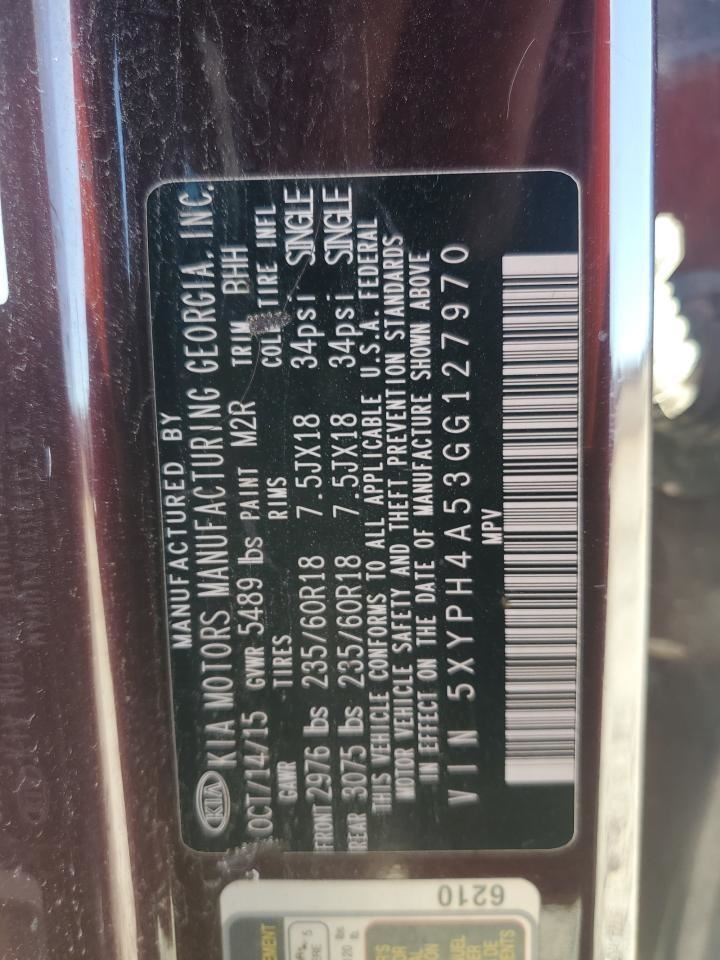 SORENTO 2016 Glove Box 4886746
