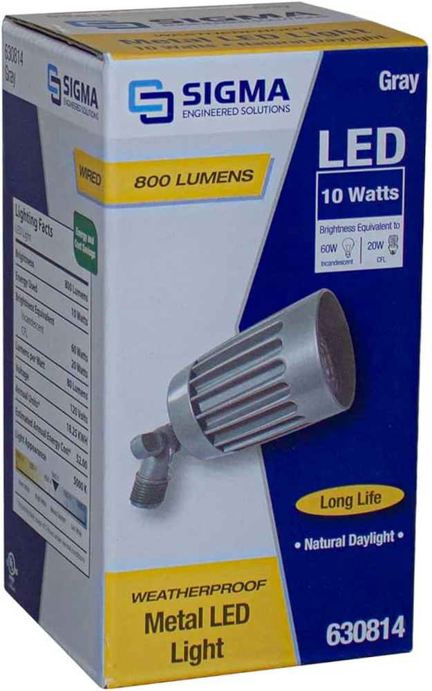 14337 10W Weatherproof LED Light, Gray