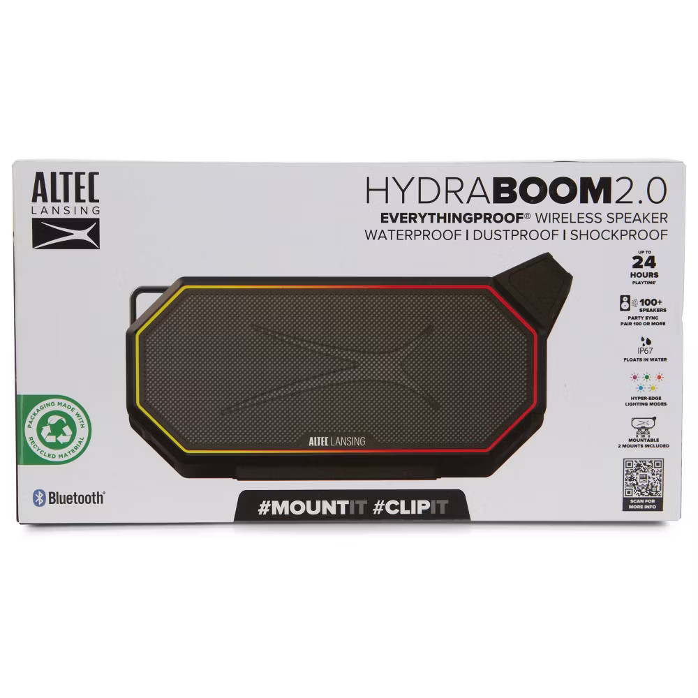 Altec Lansing HydraBoom 2.0 Bluetooth Speaker - Black