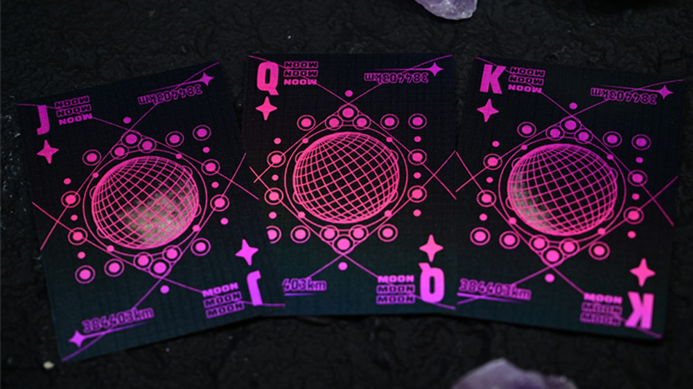 Moon (Black Holo) Playing Cards