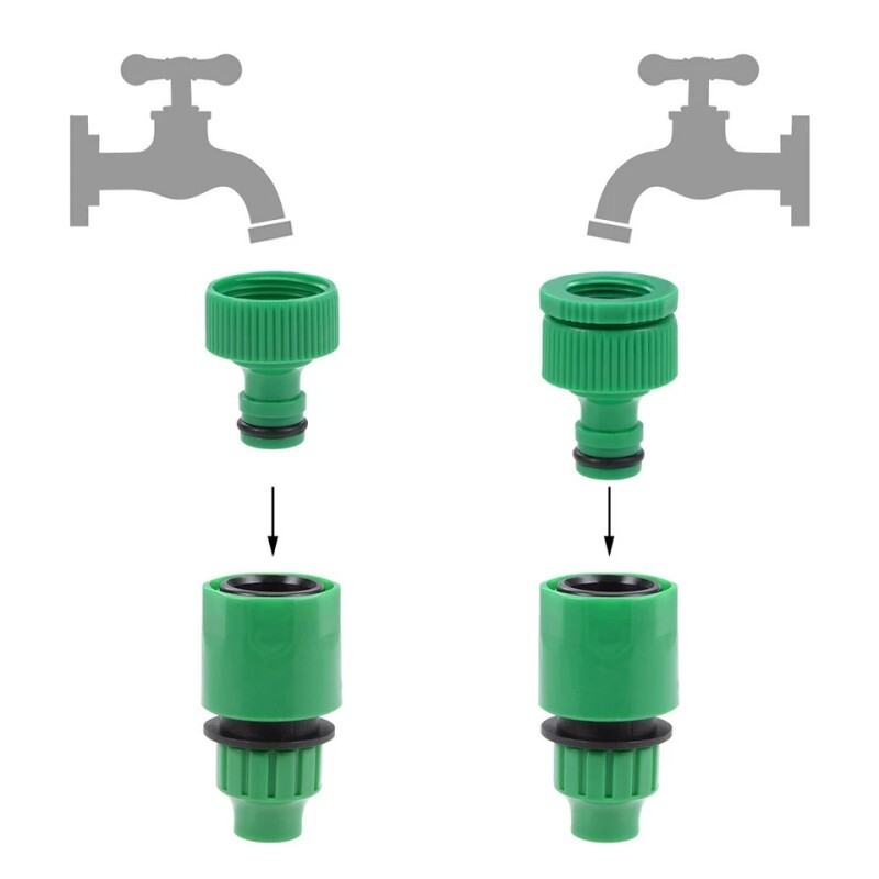 Quick Connector Hose Pipe Adapter Fitting 8mm Inner Diameter Hose 4Pcs