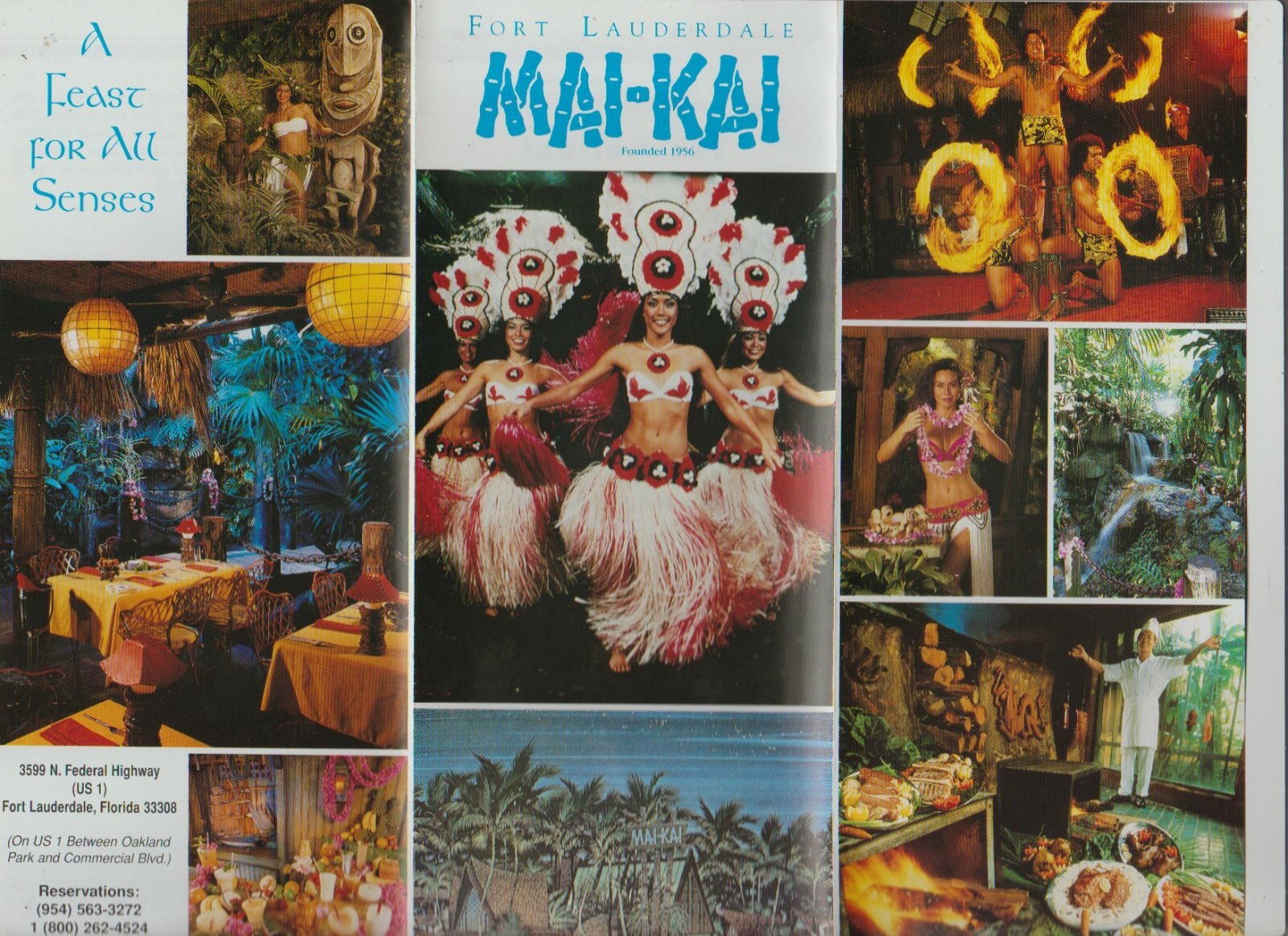 MAI-KAI POLYNESIAN TIKI RESTAURANT - ADVERTISING BROCHURE - FORT LAUDERDALE FL