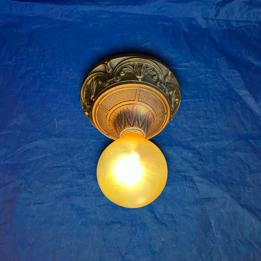 Antique Flush Fixture Nice Rewired Rare 9H
