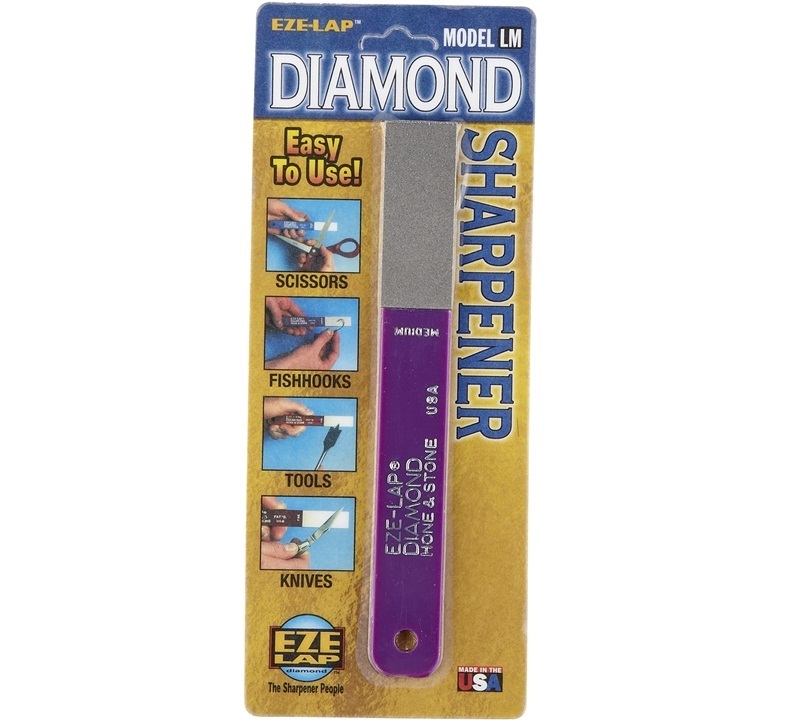 Eze-Lap Medium Grit Hone and Stone Diamond Knife Sharpener EZ-LM Made in USA