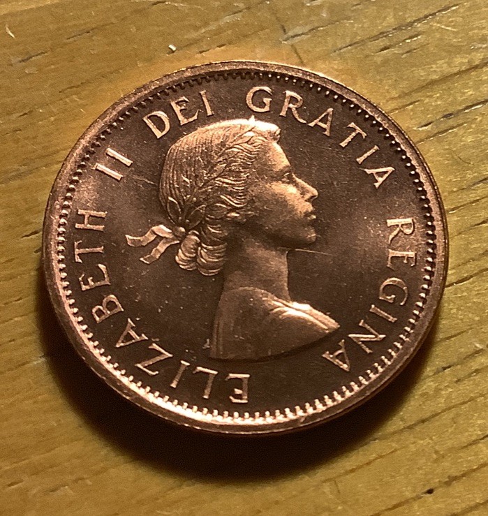 1964 Canada 1 Cent Coin - Uncirculated - KM# 49