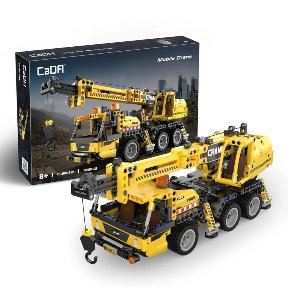 CaDA Mobile Crane Building Set � 658 Pcs Construction Vehicle Model Kit