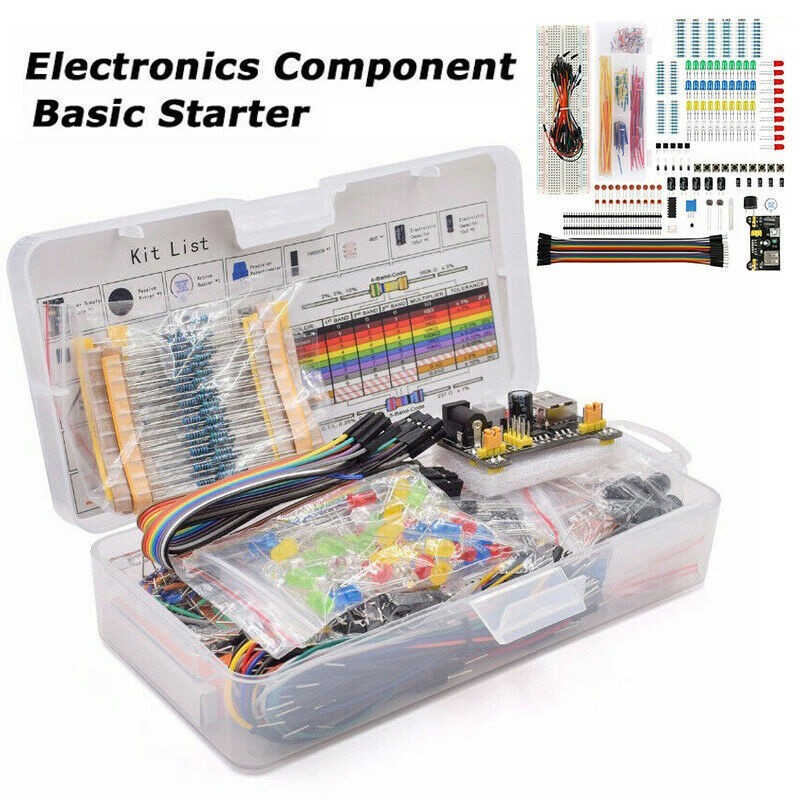 Electronic Component Basic Starter Kit Breadboard Cable LED Resistor For Arduino