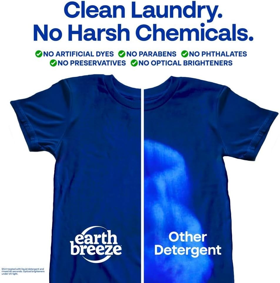 Earth Breeze Laundry Detergent Sheets Fresh Scent - 60 Loads Eco Liquidless...