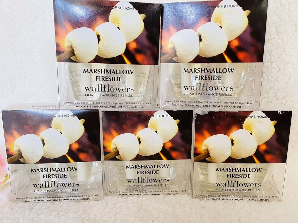 10xBulbs @5Pack(2each) Bath Body Works Wallflowers Diffuser Marshmallow Fireside