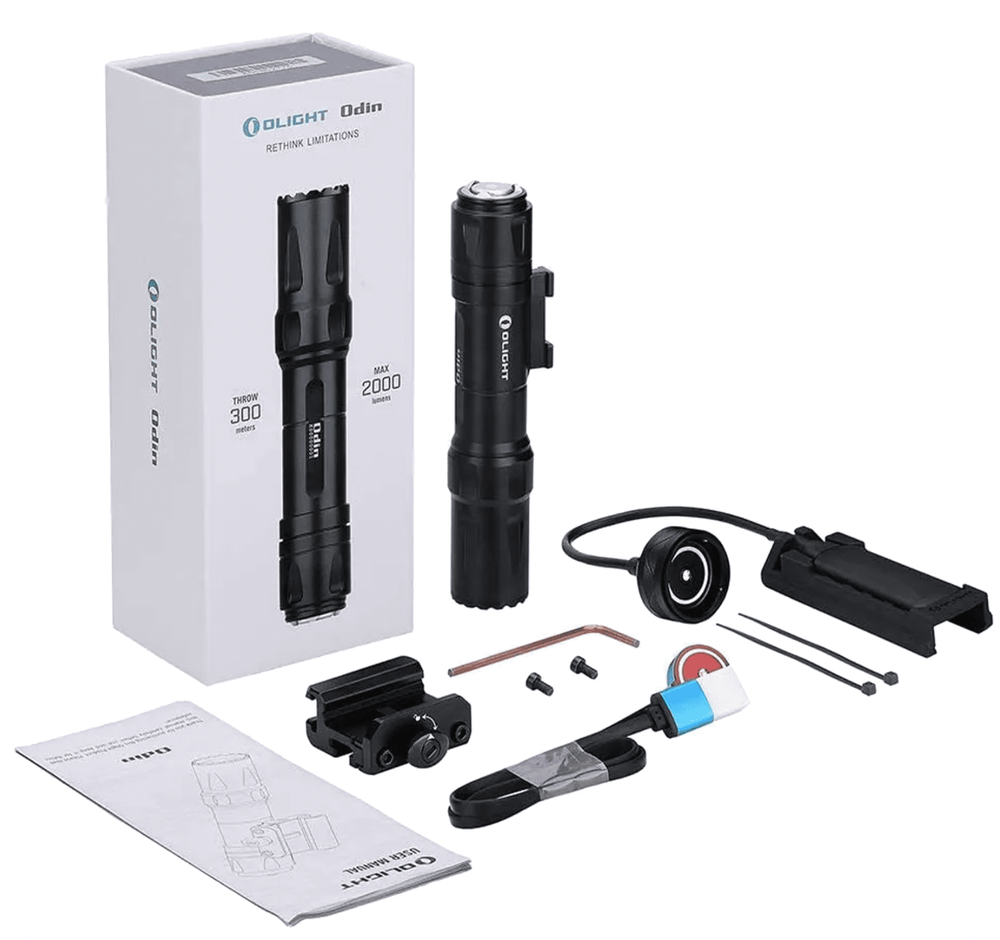 Olight Odin Rechargeable Flashlight with Weaver/Picatinny Mount & Remote Switch