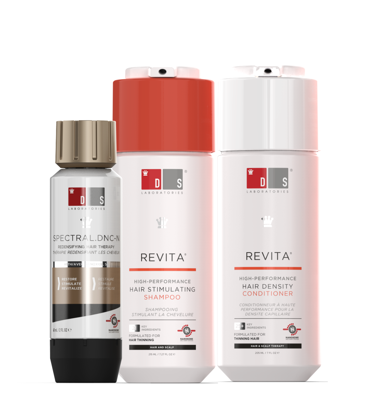 Men's Hair Loss Kit by DS Laboratories Including Revita S&C and Spectral DNC-N