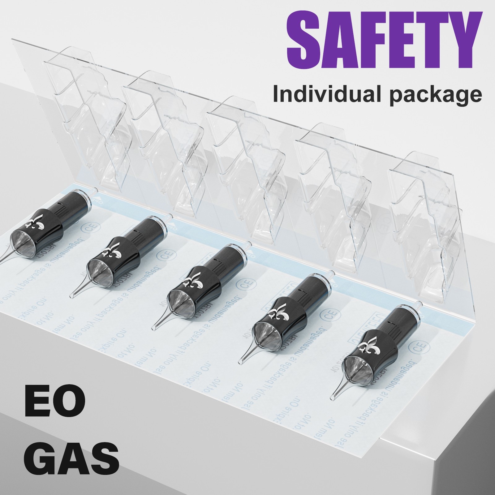 50Pcs Mixed Professional Sterile Tattoo Needle Cartridges Size RL RM RS M1