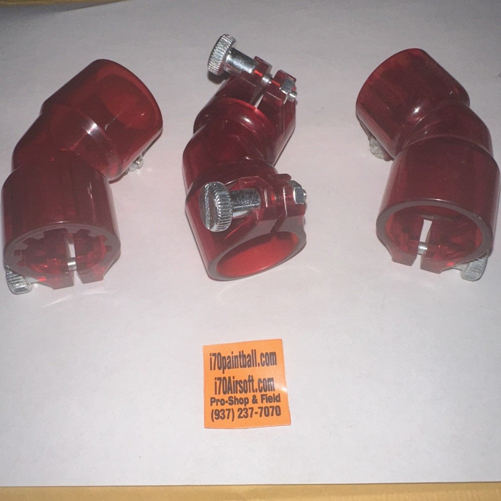 Red Viewloader Adjustable Hopper Feed Necks / Hopper Adapters / Elbows (3)