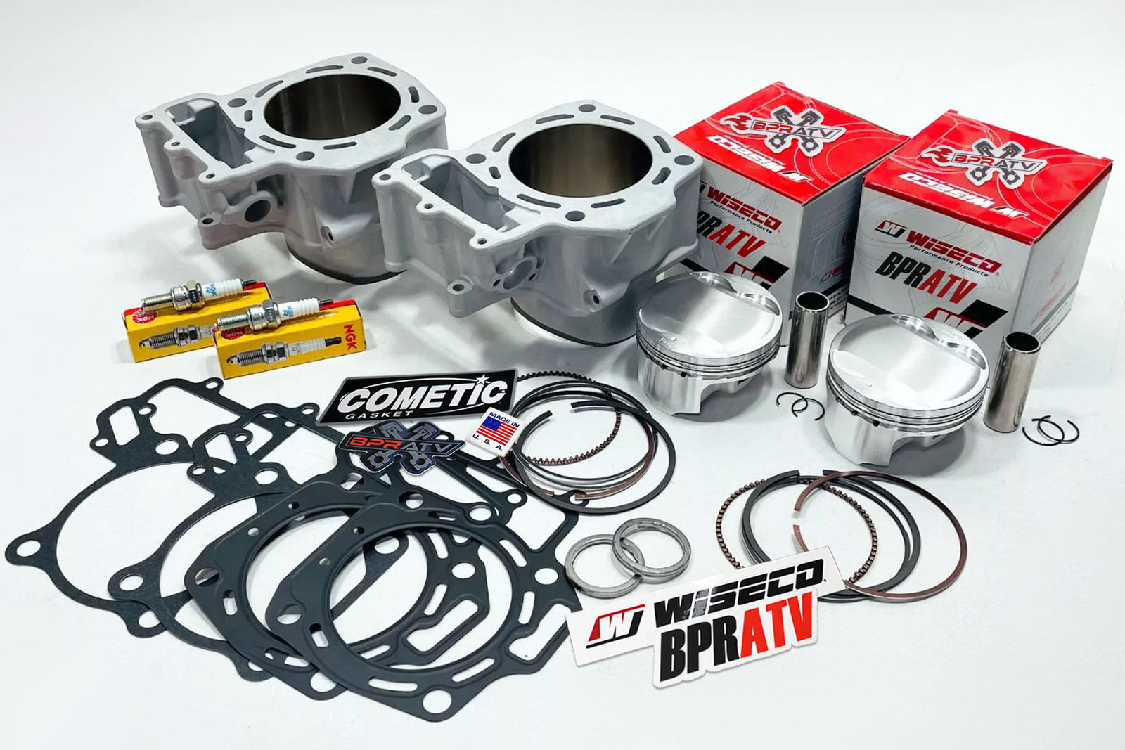 Kawasaki Brute Force 750 Stock Top Rebuild Kit Cylinders Wiseco Pistons Cometic