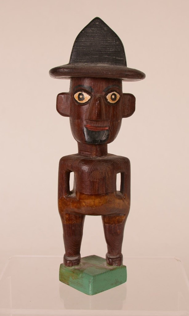 Antique Carved Wood Forest Ranger Mid 20th Century Size 7.75" H x 2.5" x 2.62