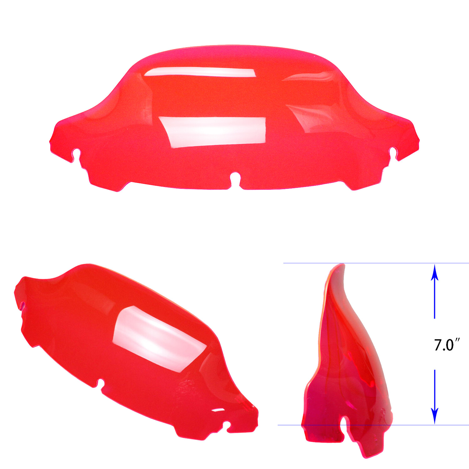 7.0" Pink Windshield for Harley Street Glide ST FLHXS FLHTKSE FLHX FLHTK