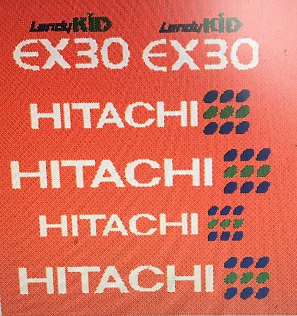 Hitachi EX Series Digger Stickers / Decals set